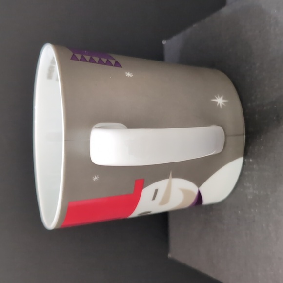 Starbucks 2011 Winking Snowman Coffee Mug with Red/ Purple Accents. - Picture 3 of 9
